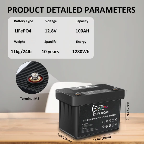 12V 100Ah LiFePO4 Battery
