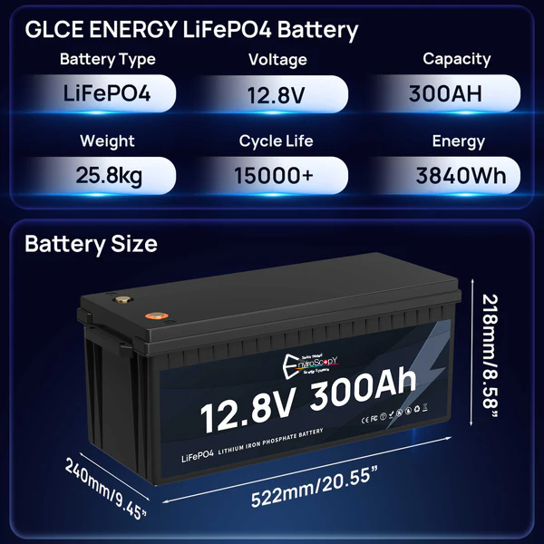 12V 300Ah LiFePO4 Battery