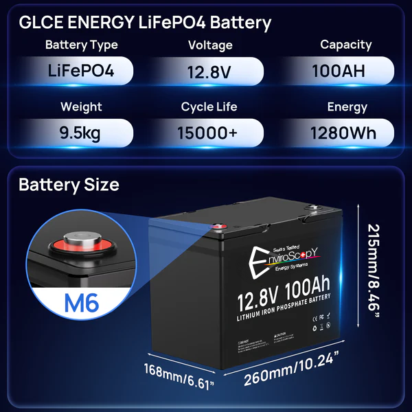 LiFePO4 Battery 12V 100AH mini