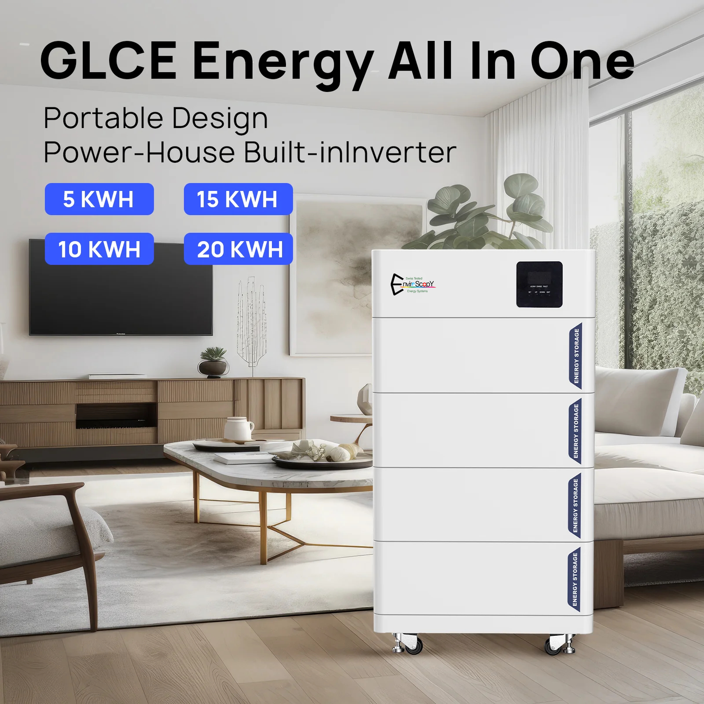 All-in-One 15.36kWh LiFePO4 Lithium
