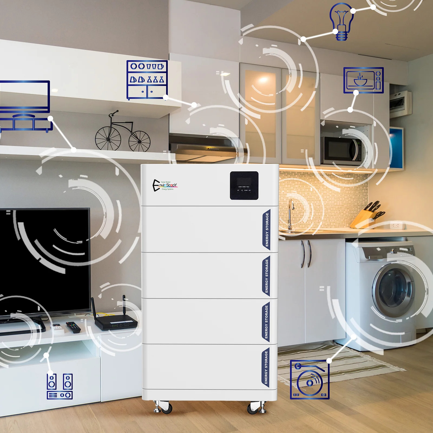 All-in-One 15.36kWh LiFePO4 Lithium
